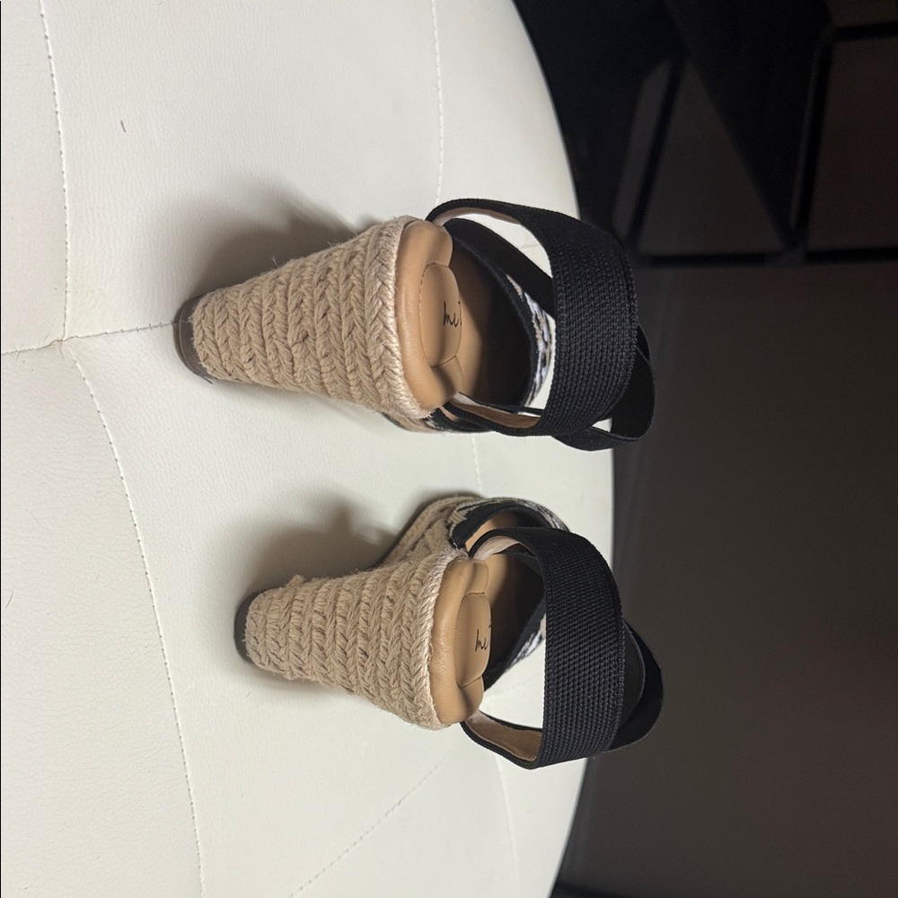 Me Too Black and Tan Espadrille Sandals - Picture 5 of 7
